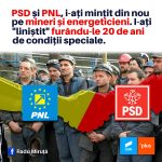 Miruţă: PSD şi PNL, i-aţi minţit din nou pe mineri şi energeticieni!